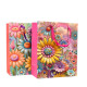 Τσάντα Δώρου Χάρτινη Πολύχρωμα Λουλούδια 4 Σχέδια 26x12x32cm Σ12