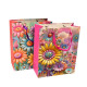 Τσάντα Δώρου Χάρτινη Πολύχρωμα Λουλούδια 4 Σχέδια 26x12x32cm Σ12