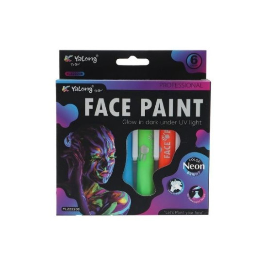 Βαφές Προσώπου Neon 6 Χρώματα