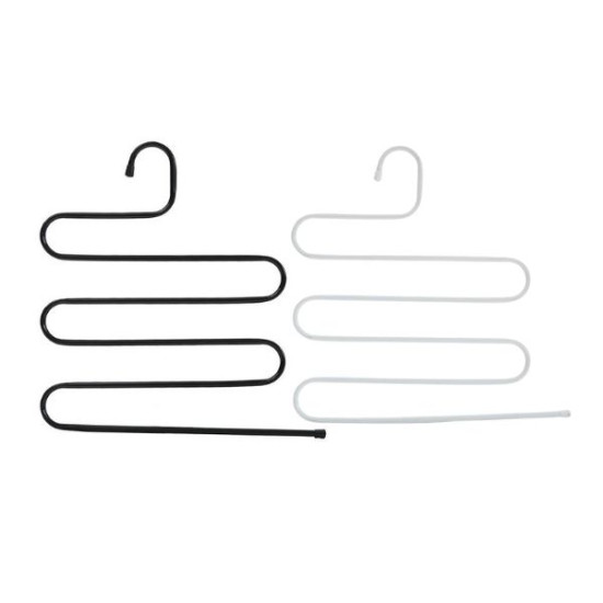 Κρεμάστρες Παντελονιών Μεταλλικές 5 Θέσεων 36x34cm 3τμχ Διάφορα Χρώματα