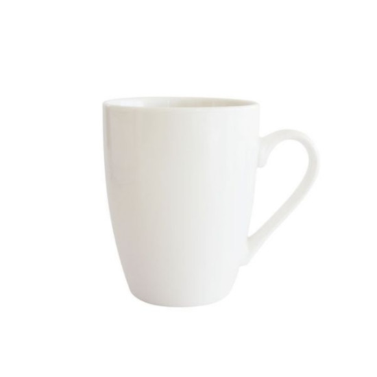 Κούπα Κεραμική Λευκή Οβάλ 400ml