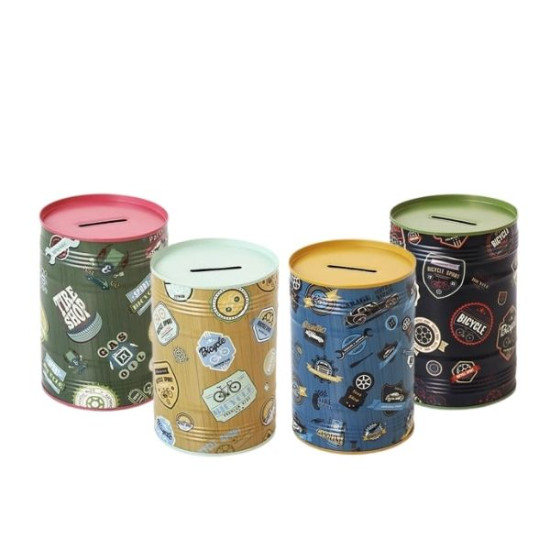 Κουμπαράς Μεταλλικός Οχήματα Ø15x22cm 4 Σχέδια