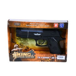 Πιστόλι Μπαταρίας Μαύρο Με Ήχο & Φως