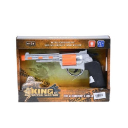 Περίστροφο Μπαταρίας Ασημί-Μαύρο Με Ήχο & Φως