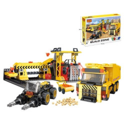 Τουβλάκια Εργοτάξιο Με 2 Οχήματα 604τμχ