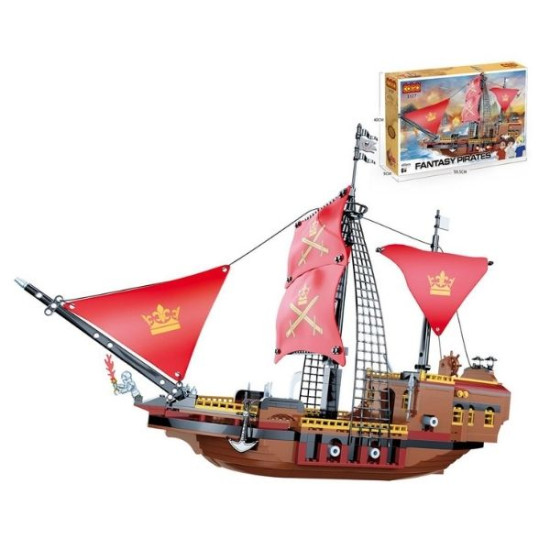 Τουβλάκια Πειρατικό Πλοίο 602τμχ