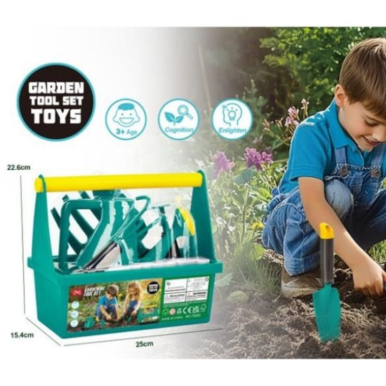 Παιχνίδι Σετ Εργαλείων Κήπου Με Καλαθάκι 6τμχ