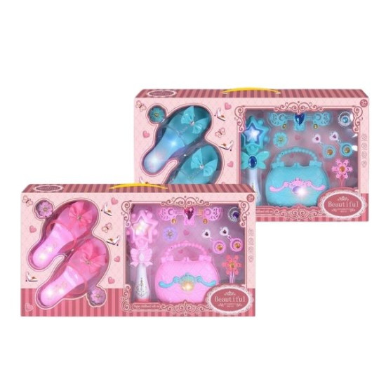 Παιδικό Σετ Γοβάκια Με Τσαντάκι, Ραβδί, Αξεσουάρ & Φως 2 Χρώματα