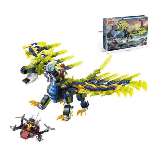 Τουβλάκια Δράκος Με 2 Φιγούρες 952τμχ