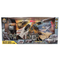 Σετ Παιχνιδιού Με 4 Φιγούρες Στρατιωτών, Αεροσκάφη, Οχήματα & Αξεσουάρ