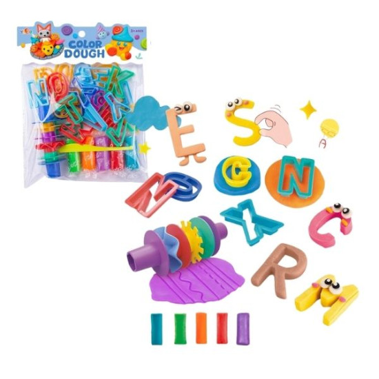 Σετ Πλαστελίνης Γράμματα Με 5 Χρώματα Και Αξεσουάρ