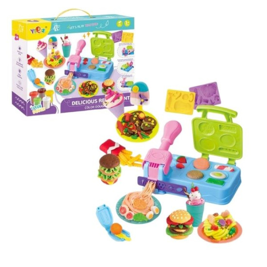 Πλαστελίνες Σετ Εστιατόριο Διάφορα Χρώματα & Καλούπια