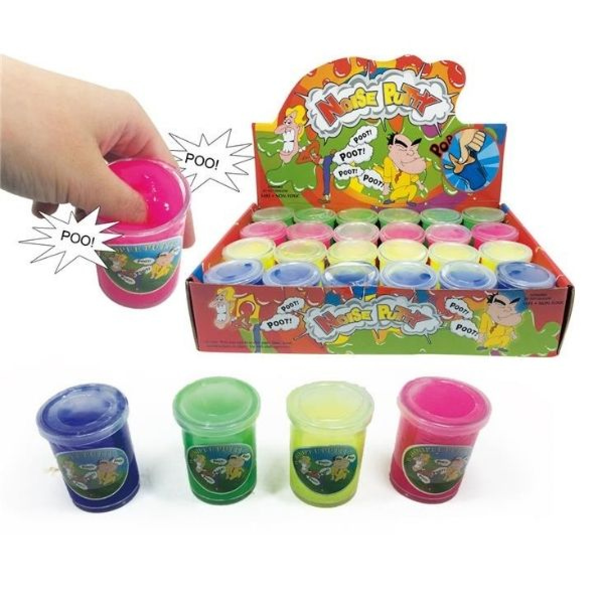 Χλαπάτσα Slime Πριτς Σε Βαζάκι 4 Χρώματα Display 24