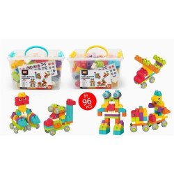 Μαλακά Τουβλάκια Κατασκευών Σε Κουτί 96τμχ 2 Χρώματα