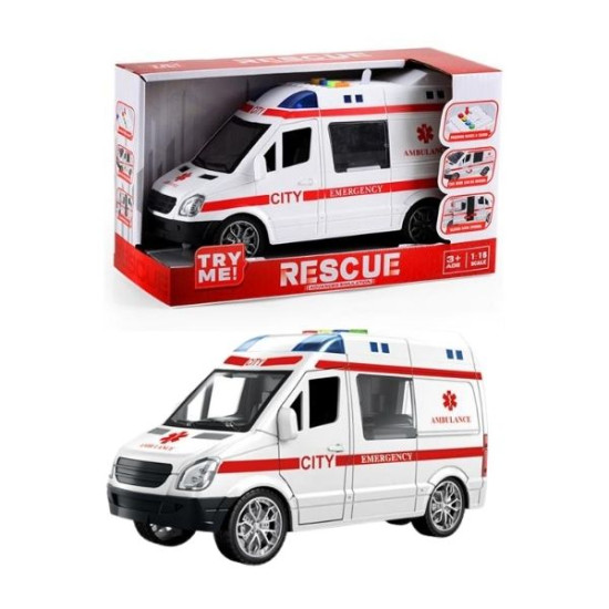 Ασθενοφόρο 1:16 Friction Με Ήχο & Φως