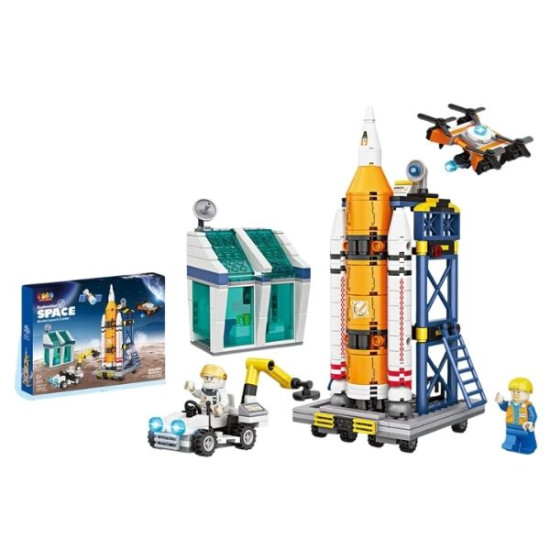 Τουβλάκια Πύραυλος & Κέντρο Εκτόξευσης, Με 2 Φιγούρες 482τμχ