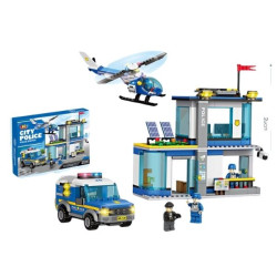 Τουβλάκια Αστυνομικό Τμήμα Με Οχήματα & 3 Φιγούρες 497τμχ