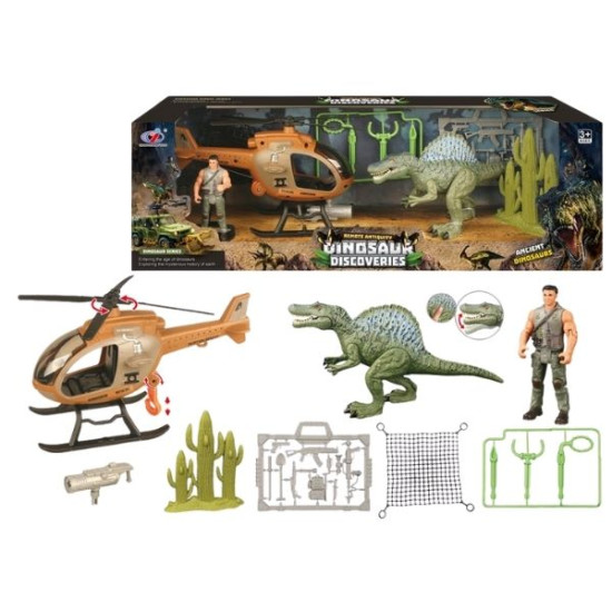 Δεινόσαυρος Σπινόσαυρος Με Φιγούρα, Ελικόπτερο & Αξεσουάρ