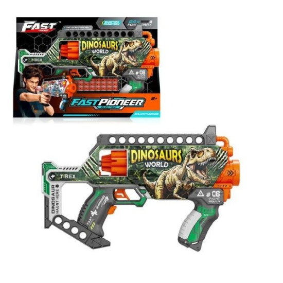 Όπλο Μπαταρίας Dinosaurs 35cm Με 24 Αφρώδεις Σφαίρες