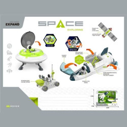 Πύραυλος & Ιπτάμενος Δίσκος, Με 2 Φιγούρες, Αξεσουάρ, Ήχο & Φως Σ8