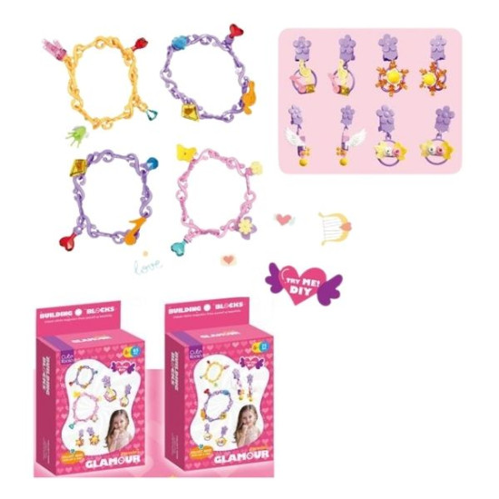 Σετ Κατασκευής Κοσμημάτων Για Βραχιόλι & Σκουλαρίκα 75τμχ 2 Σχέδια