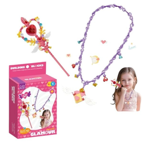 Σετ Κατασκευής Κοσμημάτων Για Κολιέ & Ραβδί 87τμχ