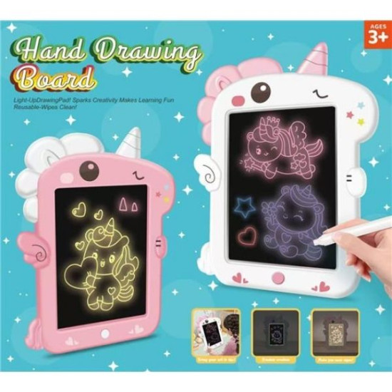 Πίνακας Γράψε-Σβήσε Με Φωτισμό LED Μονόκερος 2 Χρώματα