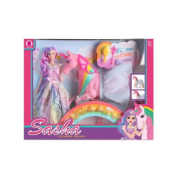 Κούκλα Μανεκέν 29cm Με Μονόκερο & Αξεσουάρ