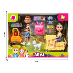 Κούκλες Μανεκέν 15cm Με Βαλίτσα, Ζωάκια & Αξεσουάρ