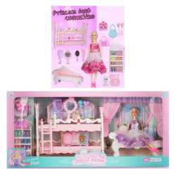 Κούκλα Μανεκέν 28cm Με Ζωάκι, Καναπέ Και Αξεσουάρ