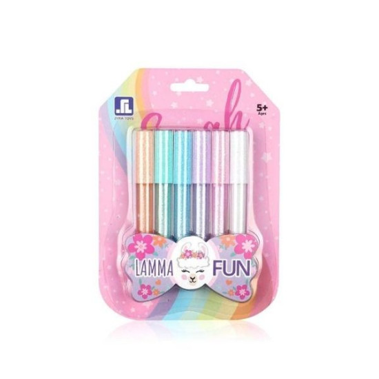 Παιδικοί Μαρκαδόροι Διακόσμησης Νυχιών Glitter 6τμχ