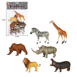 Σετ Παιχνιδιού Με Άγρια Ζώα 6τμχ