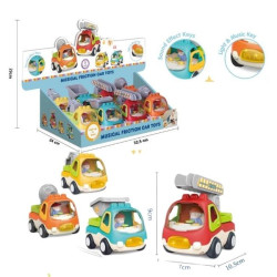 Δομικό Όχημα Μινιατούρα 10cm Με Ήχο & Φως 4 Σχέδια Display 8