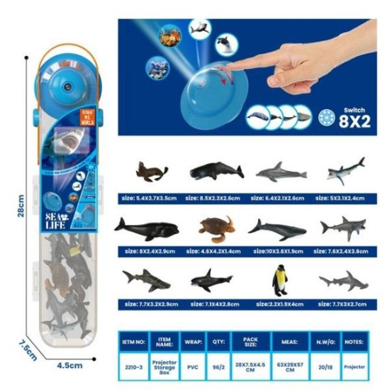 Προτζέκτορας & Ζωάκια Της Θάλασσας Μινιατούρες Διάφορα Σχέδια Display 12