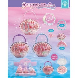 Παιδικό Σετ Κοσμημάτων Σε Τσαντάκι-Όστρακο 3 Χρώματα Display 12