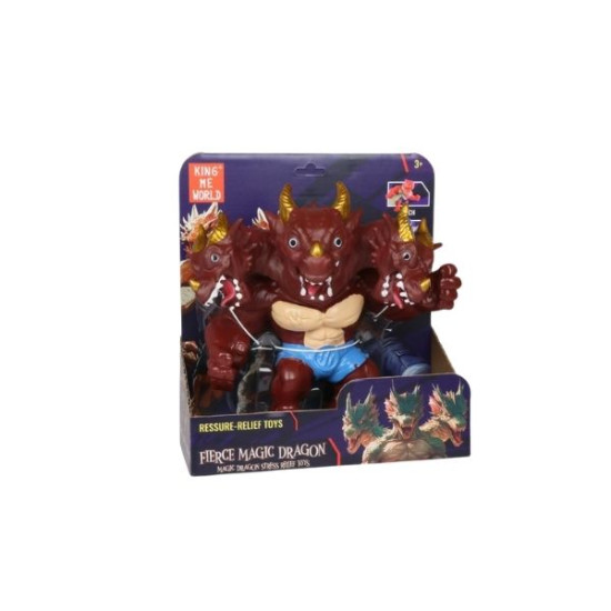 Squishy Δράκος Καφέ Τρικέφαλος