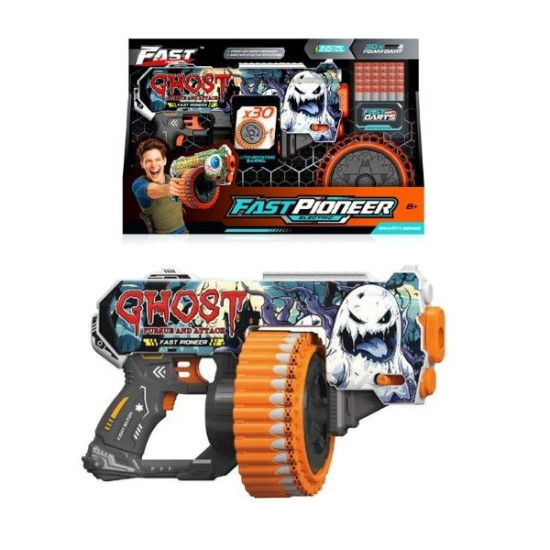 Όπλο Μπαταρίας Ghost 37cm Με 30 Αφρώδεις Σφαίρες