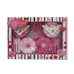 Παιχνίδι Σετ Φαγητού Ροζ 14τμχ