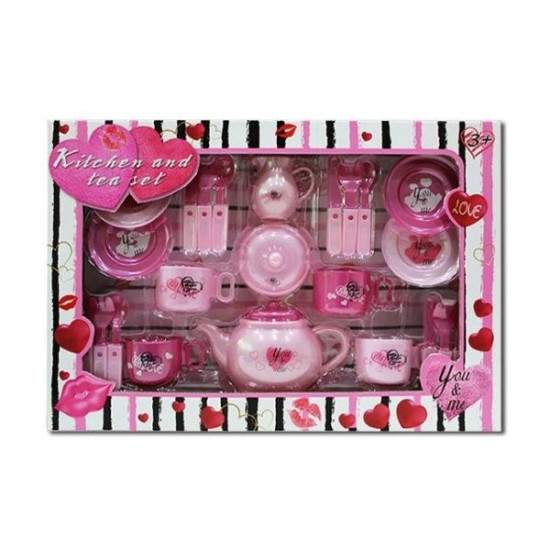 Παιχνίδι Σετ Τσαγιού Ροζ 24τμχ
