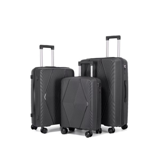 Βαλίτσες-Τρόλεϊ Ταξιδίου Ανάγλυφo Σχέδιo Ρόμβοι 3τμχ 3 Χρώματα