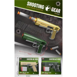 Πιστόλι  1911 Με 8 Αφρώδεις Σφαίρες  2 Χρώματα 20x13x3cm