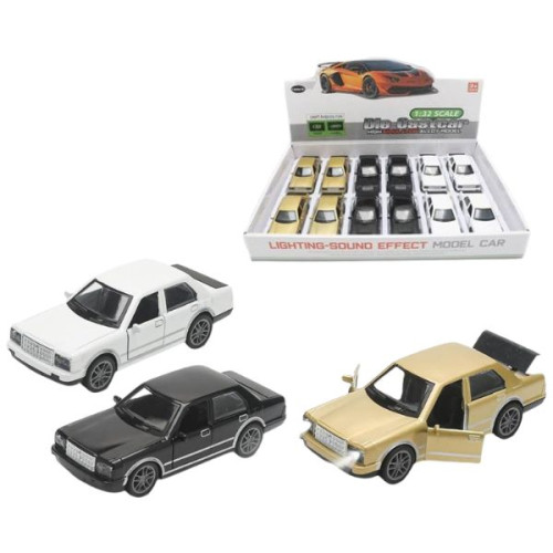 Σεντάν PullBack Μεταλλικό 1:32 Με Ήχο & Φως 3 Χρώματα  12x5x4cm