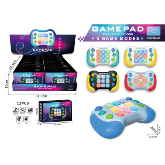 Ηλεκτρονικό Παιχνίδι Ταχύτητας Gamepad 5 Λειτουργιών Διάφορα Σχέδια 15x10x5cm Display 12