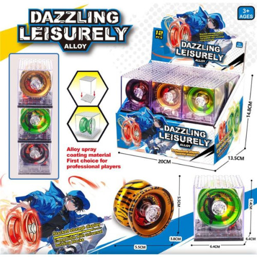 Γιο-Γιο Μεταλλικό 6cm Διάφορα Σχέδια Display 12