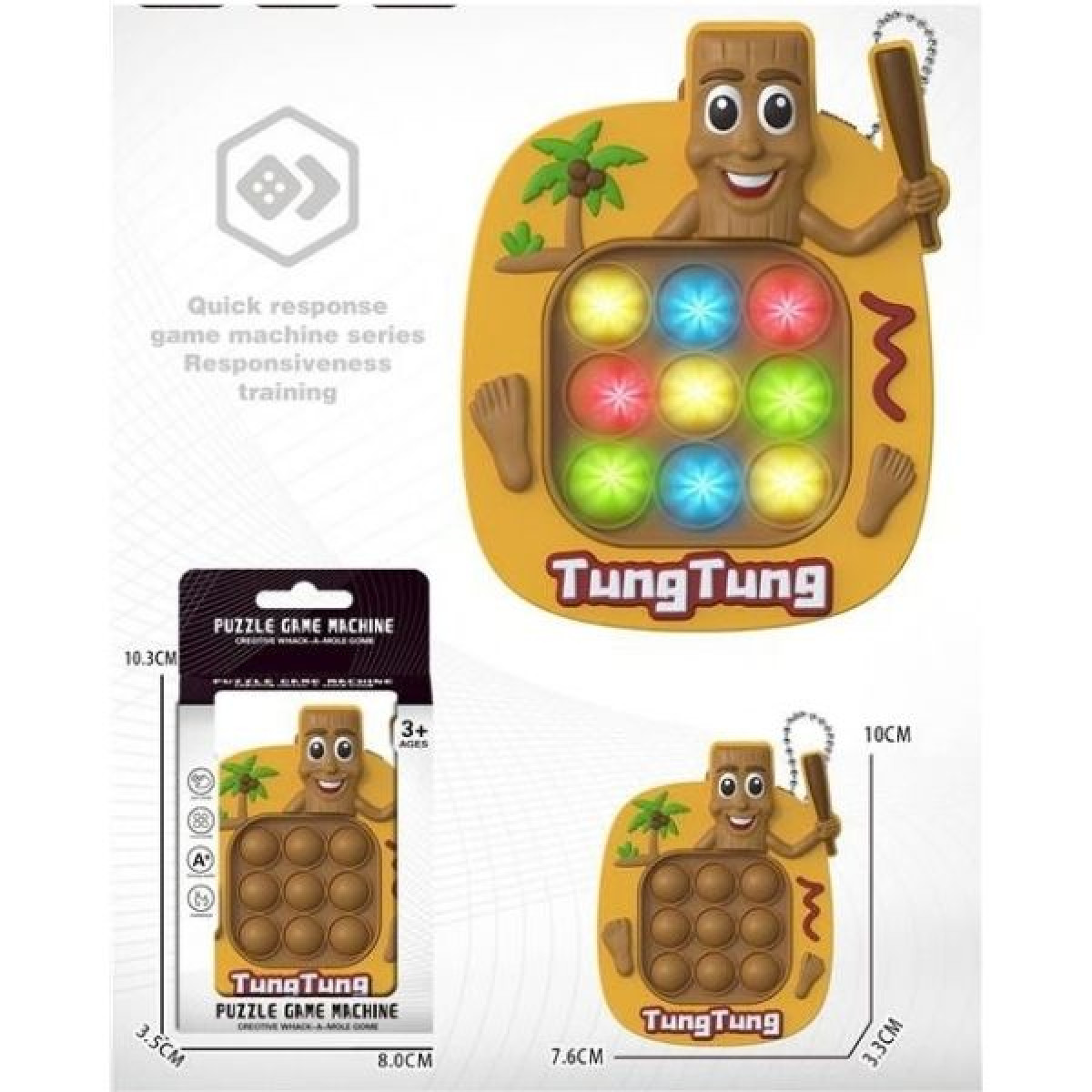 Παιχνίδι Fidget Pop It Με Φως 10x8x3cm